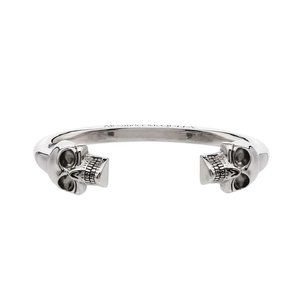Alexander McQueen Twin Skull Bangle Style Bracelet